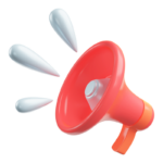 Ki Jugend Werkstatt pastisches Icon mit Lautsprecher in Rot und mit Strichen