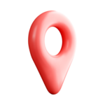 Ki Jugend Werkstatt plastisches Standort Icon in Rot