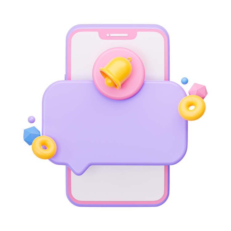 KI-Jugend-Werkstatt-Icon-Telefon Ki Jugend Werkstatt Icon Handy rosa Farben mit Klingel plastisches Design